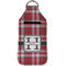 Red & Gray Plaid Sanitizer Holder Keychain - Large (Front)