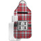Red & Gray Plaid Sanitizer Holder Keychain - Large with Case