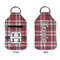 Red & Gray Plaid Sanitizer Holder Keychain - Small APPROVAL (Flat)