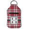 Red & Gray Plaid Sanitizer Holder Keychain - Small (Front Flat)