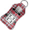 Red & Gray Plaid Sanitizer Holder Keychain - Small in Case