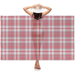 Red & Gray Plaid Sheer Sarong (Personalized)