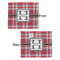 Red & Gray Plaid Security Blanket - Front & Back View
