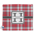 Red & Gray Plaid Security Blanket - Single Sided (Personalized)