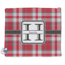 Red & Gray Plaid Security Blanket (Personalized)
