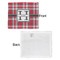 Red & Gray Plaid Security Blanket - Front & White Back View