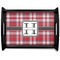 Red & Gray Plaid Serving Tray Black Large - Main