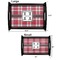 Red & Gray Plaid Serving Tray Black Sizes