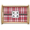 Red & Gray Plaid Serving Tray Wood Small - Main