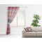 Red & Gray Plaid Sheer Curtain With Window and Rod - in Room Matching Pillow