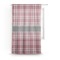 Red & Gray Plaid Sheer Curtain