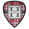Red & Gray Plaid Shield Patch