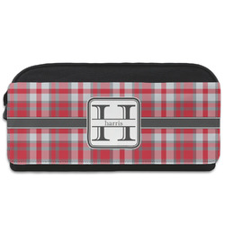 Red & Gray Plaid Shoe Bag (Personalized)
