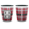 Red & Gray Plaid Shot Glass - Two Tone - APPROVAL