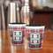 Red & Gray Plaid Shot Glass - Two Tone - LIFESTYLE