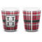 Red & Gray Plaid Shot Glass - White - APPROVAL