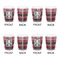 Red & Gray Plaid Shot Glass - White - Set of 4 - APPROVAL