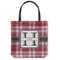 Red & Gray Plaid Shoulder Tote