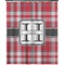 Red & Gray Plaid Extra Long Shower Curtain - 70"x84" (Personalized)