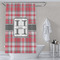 Red & Gray Plaid Shower Curtain Lifestyle
