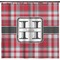 Red & Gray Plaid Shower Curtain - Custom Size (Personalized)