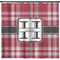 Red & Gray Plaid Shower Curtain - 71" x 74" (Personalized)