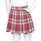 Red & Gray Plaid Skater Skirt - Back