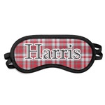 Red & Gray Plaid Sleeping Eye Mask - Small (Personalized)