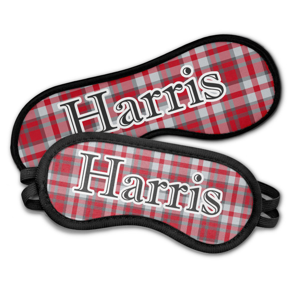Red & Gray Plaid Sleeping Eye Masks - PARENT