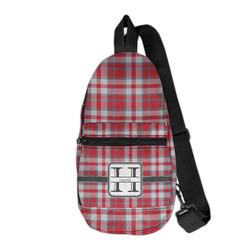 Red & Gray Plaid Sling Bag (Personalized)