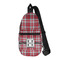 Red & Gray Plaid Sling Bag - Front View