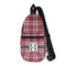 Red & Gray Plaid Sling Bag (Personalized)