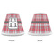 Red & Gray Plaid Small Chandelier Lamp - Approval
