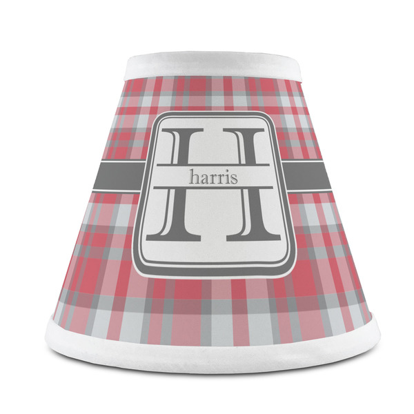 Custom Red & Gray Plaid Chandelier Lamp Shade (Personalized)