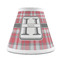 Red & Gray Plaid Small Chandelier Lamp - FRONT