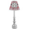 Red & Gray Plaid Small Chandelier Lamp - LIFESTYLE (on candle stick)