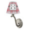 Red & Gray Plaid Small Chandelier Lamp - LIFESTYLE (on wall lamp)
