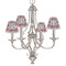 Red & Gray Plaid Small Chandelier Shade - LIFESTYLE (on chandelier)