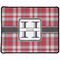Red & Gray Plaid Small Gaming Mats - FRONT