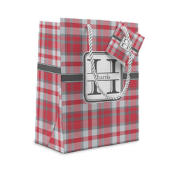 Red & Gray Plaid Gift Bag (Personalized)