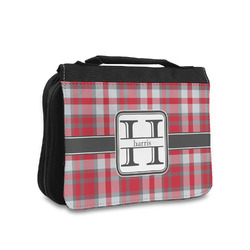 Red & Gray Plaid Toiletry Bag - Small (Personalized)