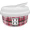 Red & Gray Plaid Snack Container (Personalized)