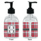 Red & Gray Plaid Glass Soap/Lotion Dispenser - Approval