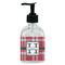 Red & Gray Plaid Soap/Lotion Dispenser (Glass)