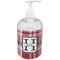 Red & Gray Plaid Acrylic Soap & Lotion Bottle (Personalized)