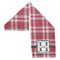 Red & Gray Plaid Sports Towel Folded - Both Sides Showing