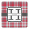 Red & Gray Plaid Square Decal