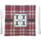 Red & Gray Plaid Square Dinner Plate