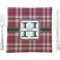 Red & Gray Plaid 9.5" Glass Square Lunch / Dinner Plate- Single or Set of 4 (Personalized)