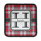 Red & Gray Plaid Square Patch